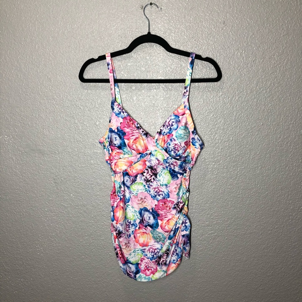 NWT Pinkblush Wrap-front Maternity Swim Tankini